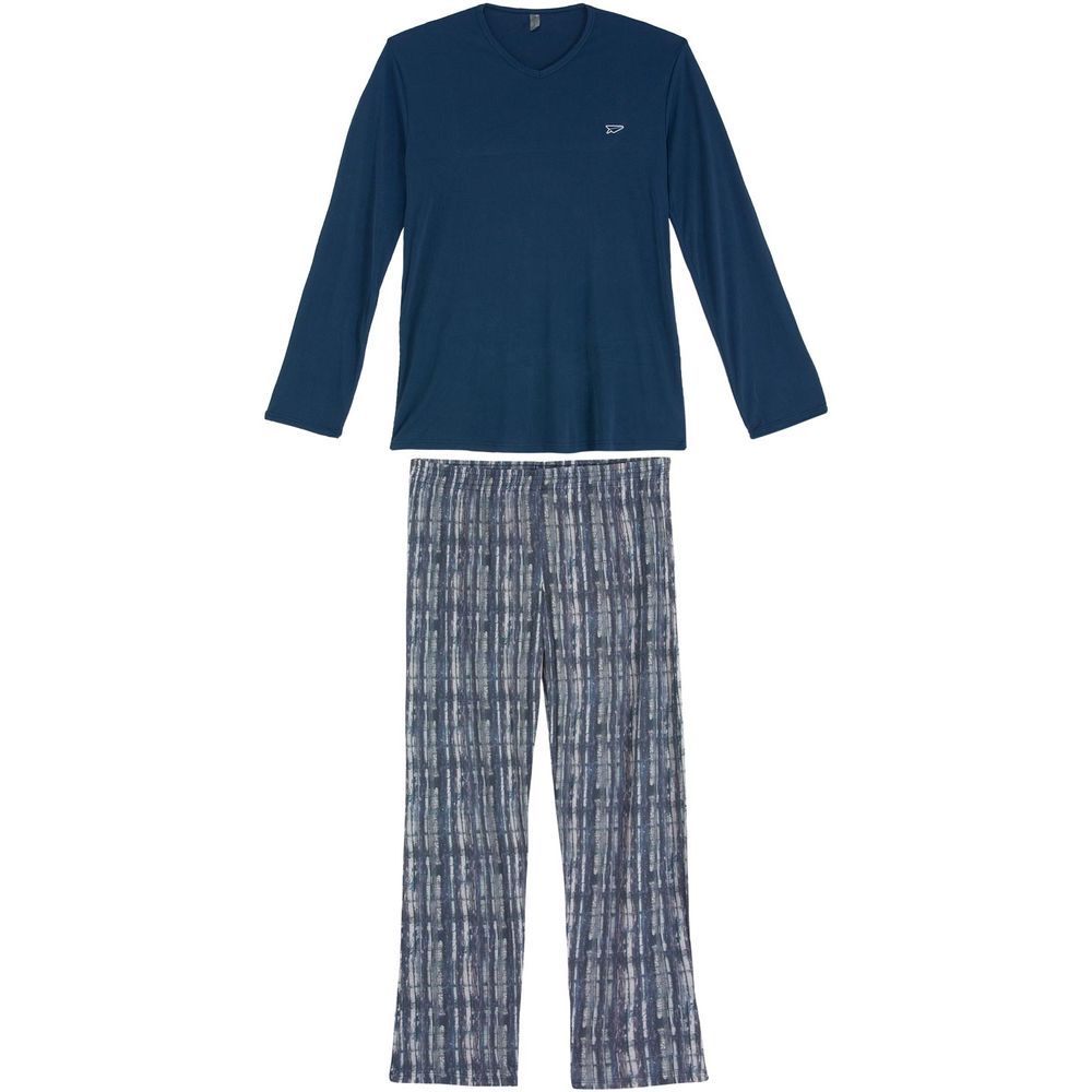 Pijama-Plus-Size-Masculino-Recco-Longo-Microfibra