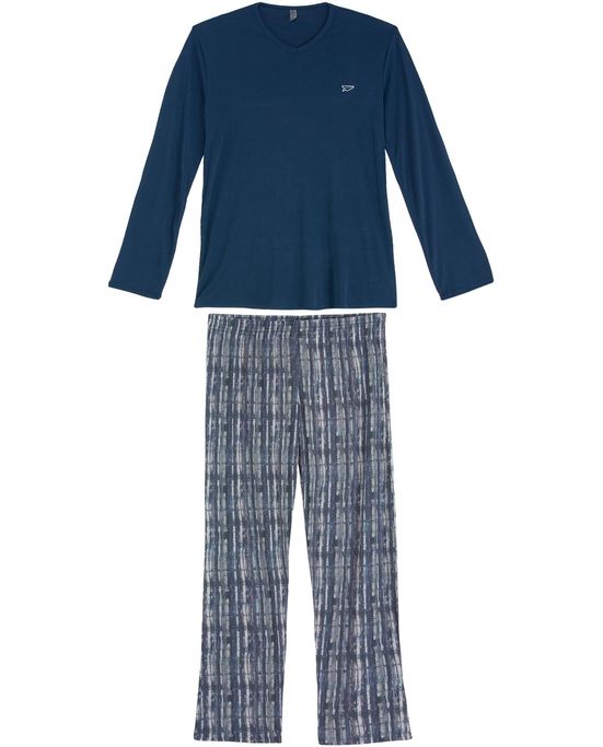 Pijama-Plus-Size-Masculino-Recco-Longo-Microfibra