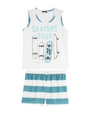 Pijama-Infantil-Masculino-Lua-Cheia-Curto-Skate