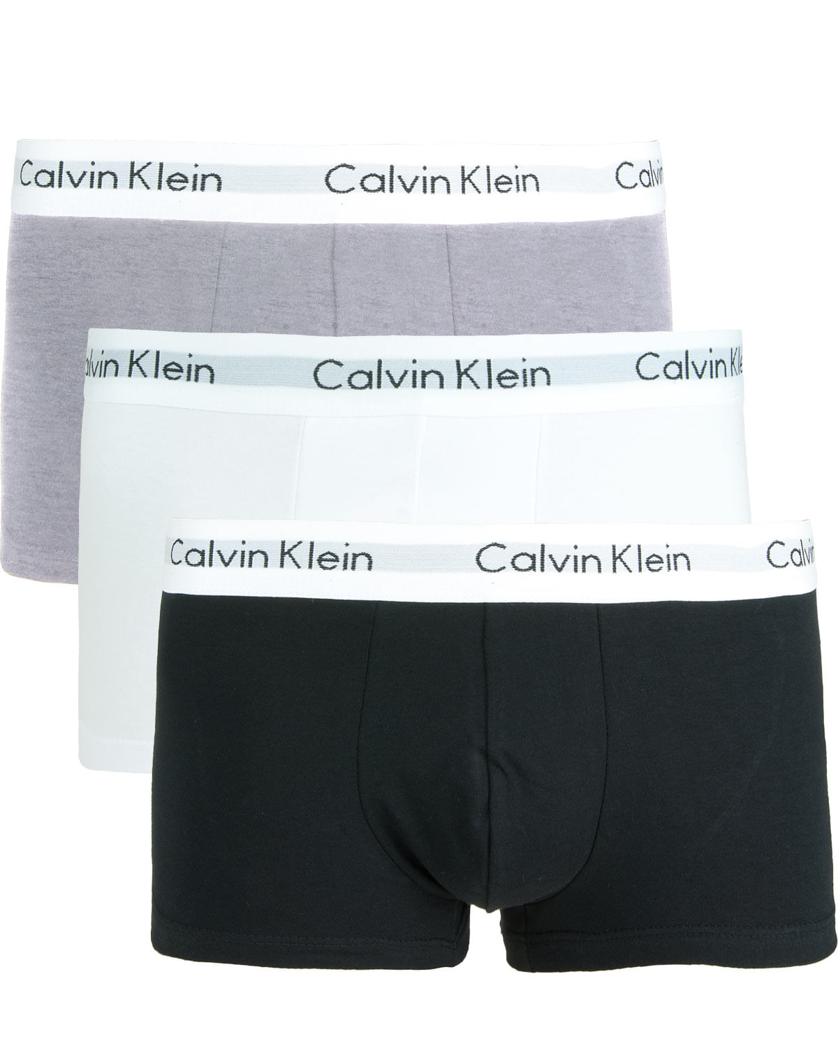 Kit 3 Cuecas Calvin Klein Sunga Algodão 3 Cores