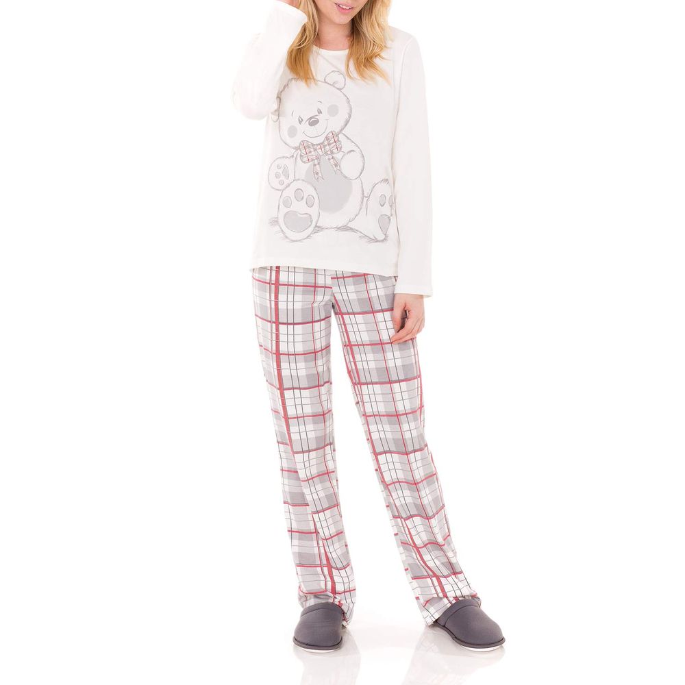Pijama-Feminino-Lua-Encantada-Longo-Urso