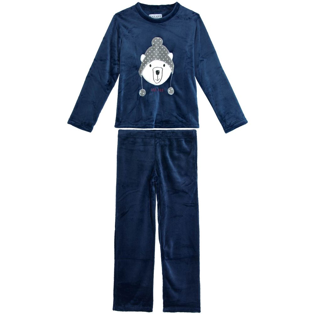 Pijama-Feminino-Any-Any-Longo-Soft-Urso-Polar