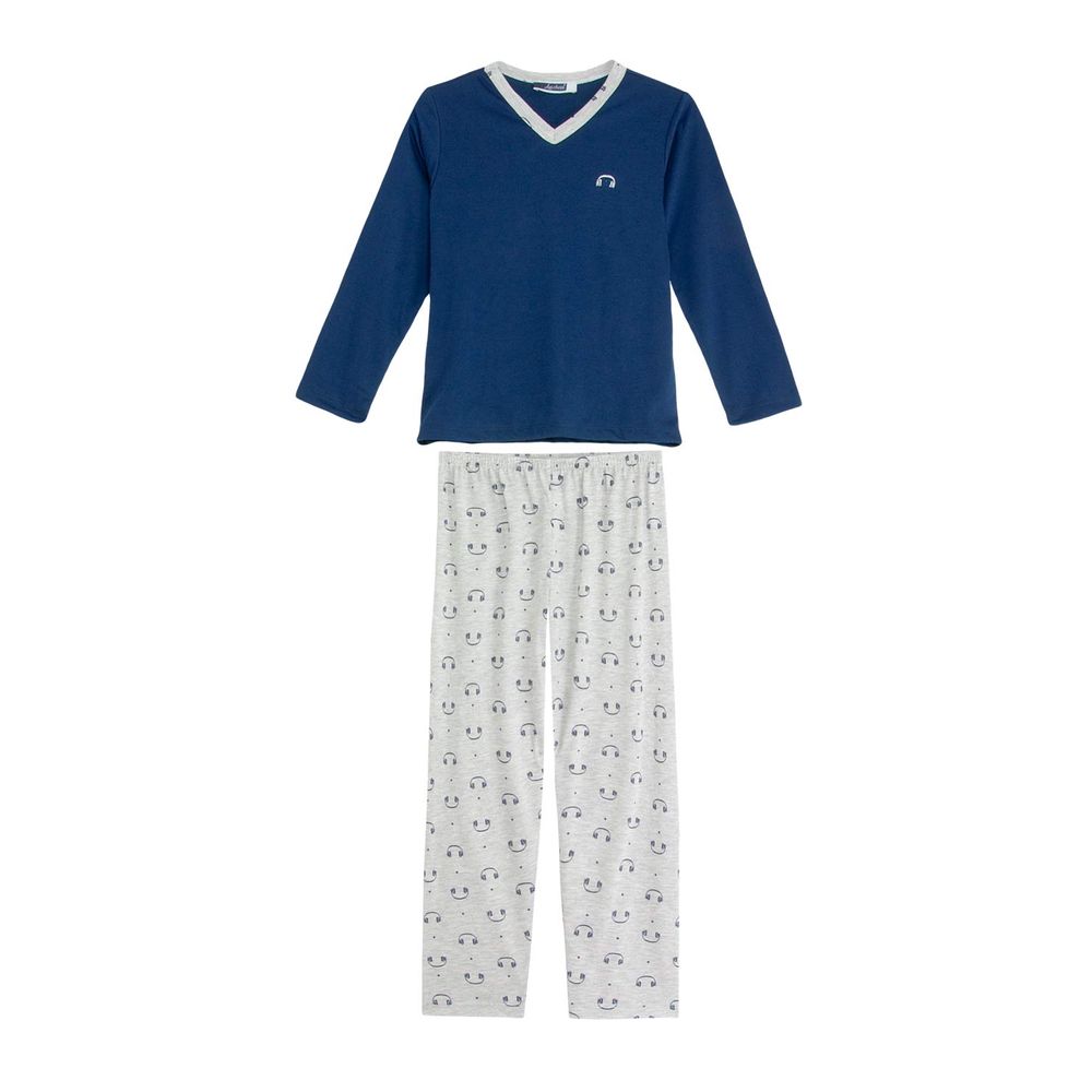 Pijama-Infantil-Masculino-Lua-Cheia-Calca-Fones