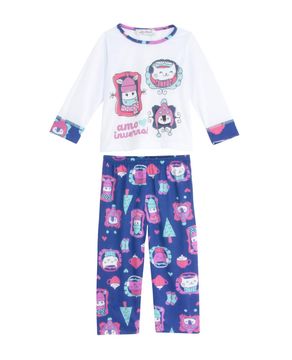 Pijama-Infantil-Feminino-Lua-Cheia-Longo-Animais