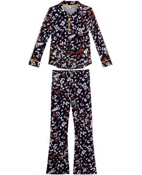 Pijama-Feminino-Joge-Longo-Trico-Semi-Aberto