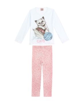 Pijama-Infantil-Feminino-Lua-Encantada-Longo-Gato