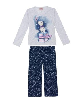 Pijama-Infantil-Feminino-Lua-Encantada-Longo-Urso
