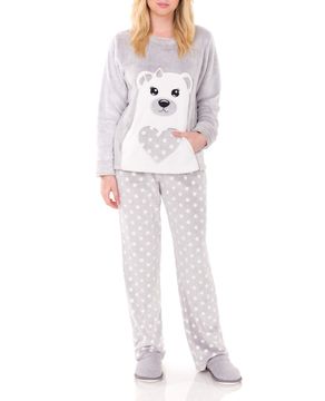 Pijama-Feminino-Lua-Encantada-Longo-Soft-Ursa