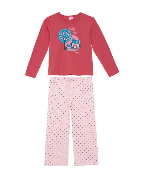 Pijama-Infantil-Feminino-Compose-Longo-Coruja