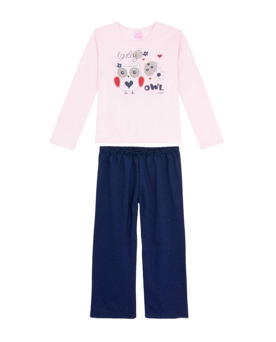 Pijama-Infantil-Feminino-Compose-Moletinho-Coruja