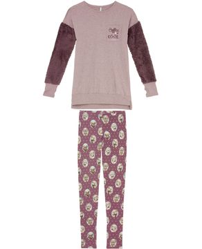 Pijama-Feminino-Lua-Lua-Manga-Peluciada-Legging