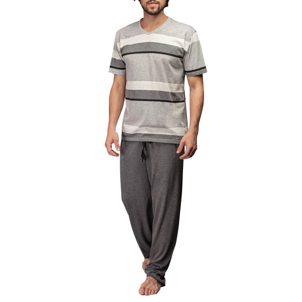 Pijama-Masculino-Lua-Lua-Manga-Curta-Listras