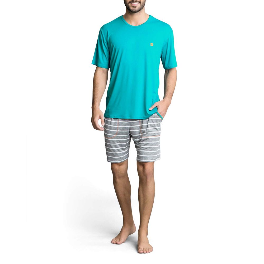 Pijama-Masculino-Recco-Viscolycra-Bermuda-Listras