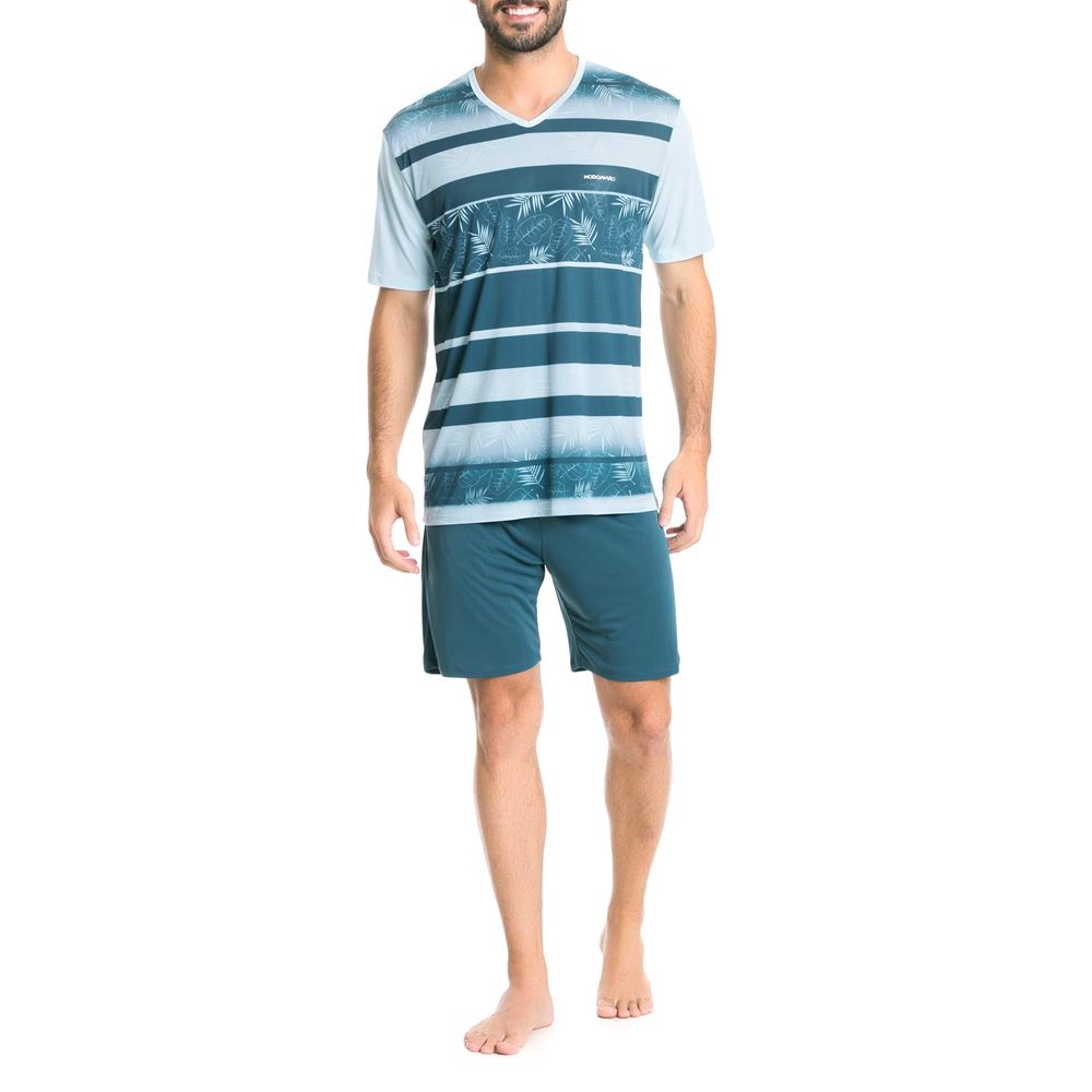 Pijama-Masculino-Recco-Curto-Microfibra-Tropical