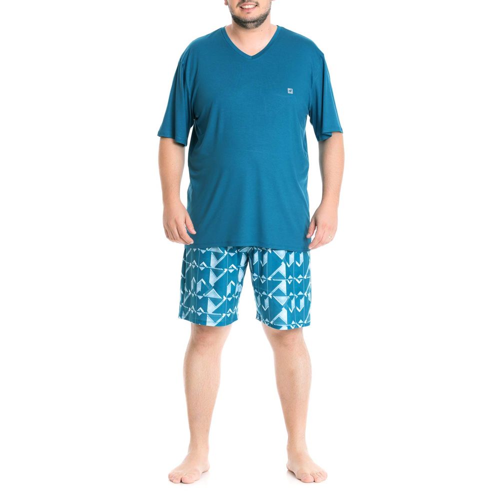 Pijama-Plus-Size-Masculino-Recco-Short-Viscolycra