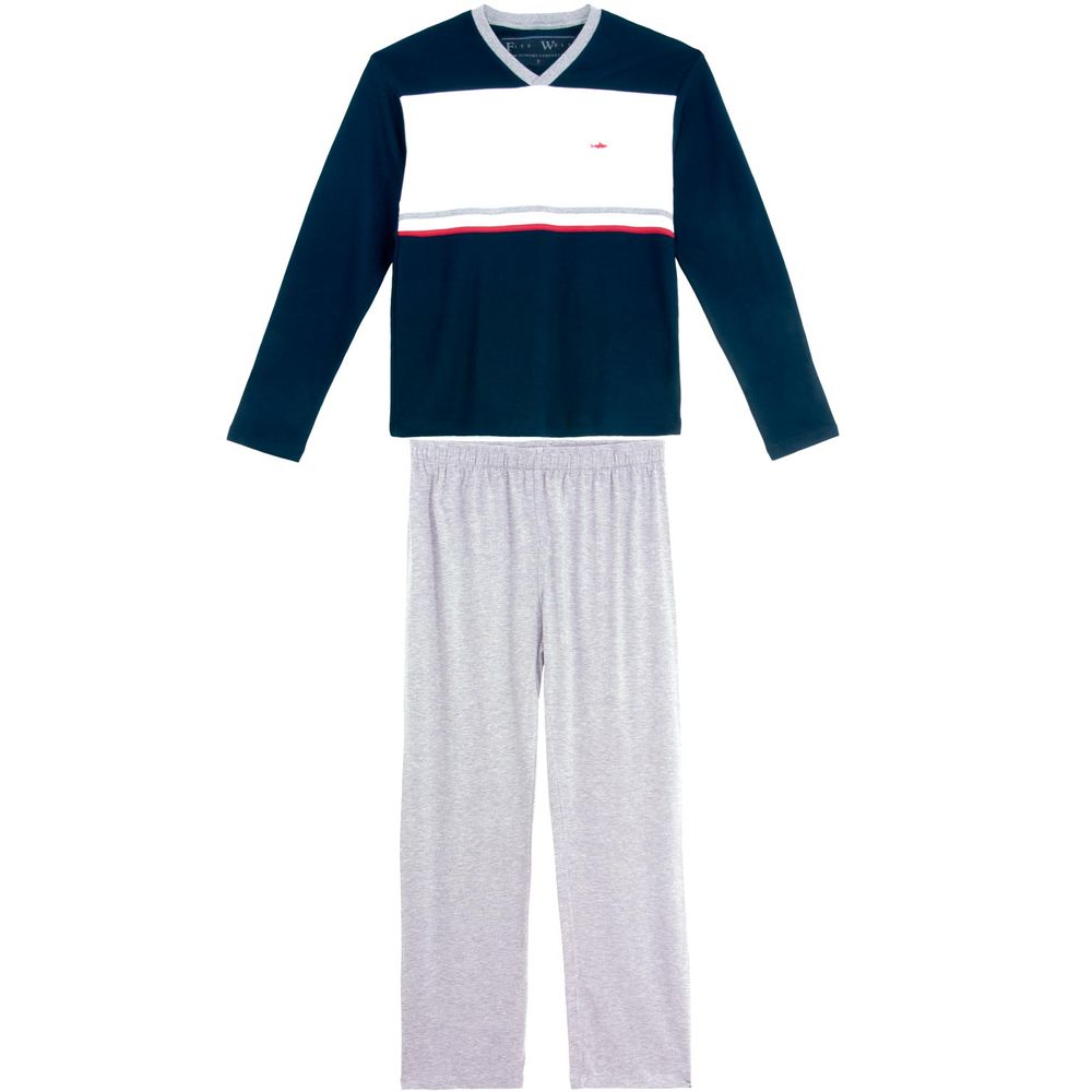 Pijama-Masculino-Fits-Well-Longo-Suedine-Recortes