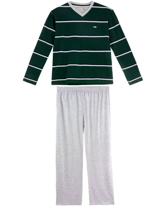 Pijama-Plus-Size-Masculino-Fits-Well-Longo-Listras