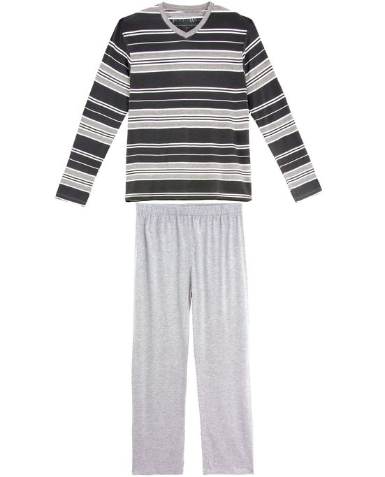 Pijama-Masculino-Fits-Well-Longo-Modal-Listras