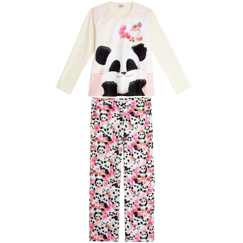 Pijama-Feminino-Lua-Encantada-Longo-Soft-Panda