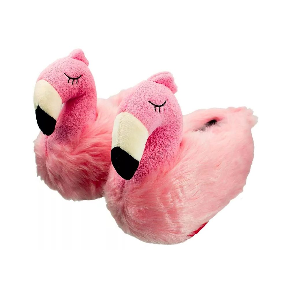 Pantufa-Flamingo-3D-Ricsen-Peluciada-Antiderrapante