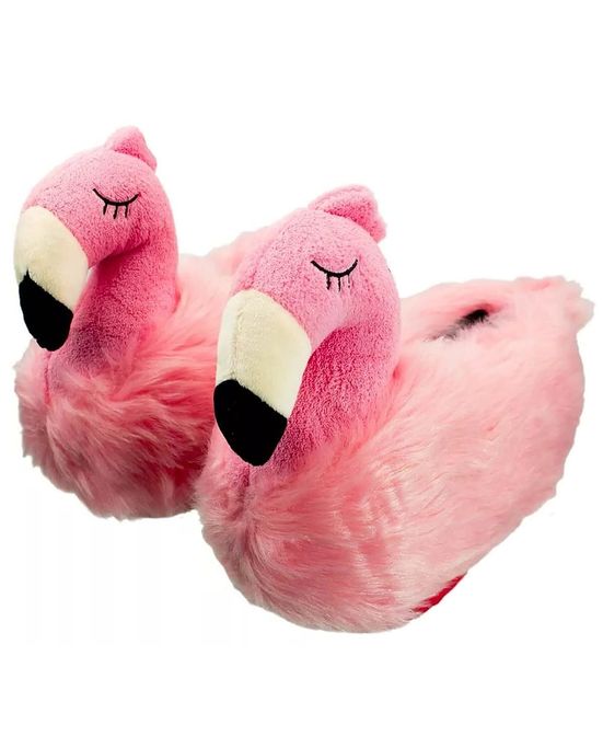 Pantufa-Flamingo-3D-Ricsen-Peluciada-Antiderrapante