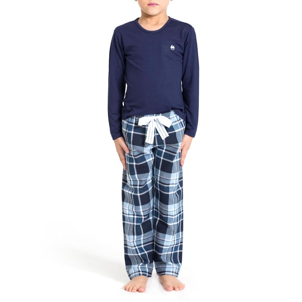 Pijama-Infantil-Feminino-Recco-Viscolycra-Calca-Xadrez
