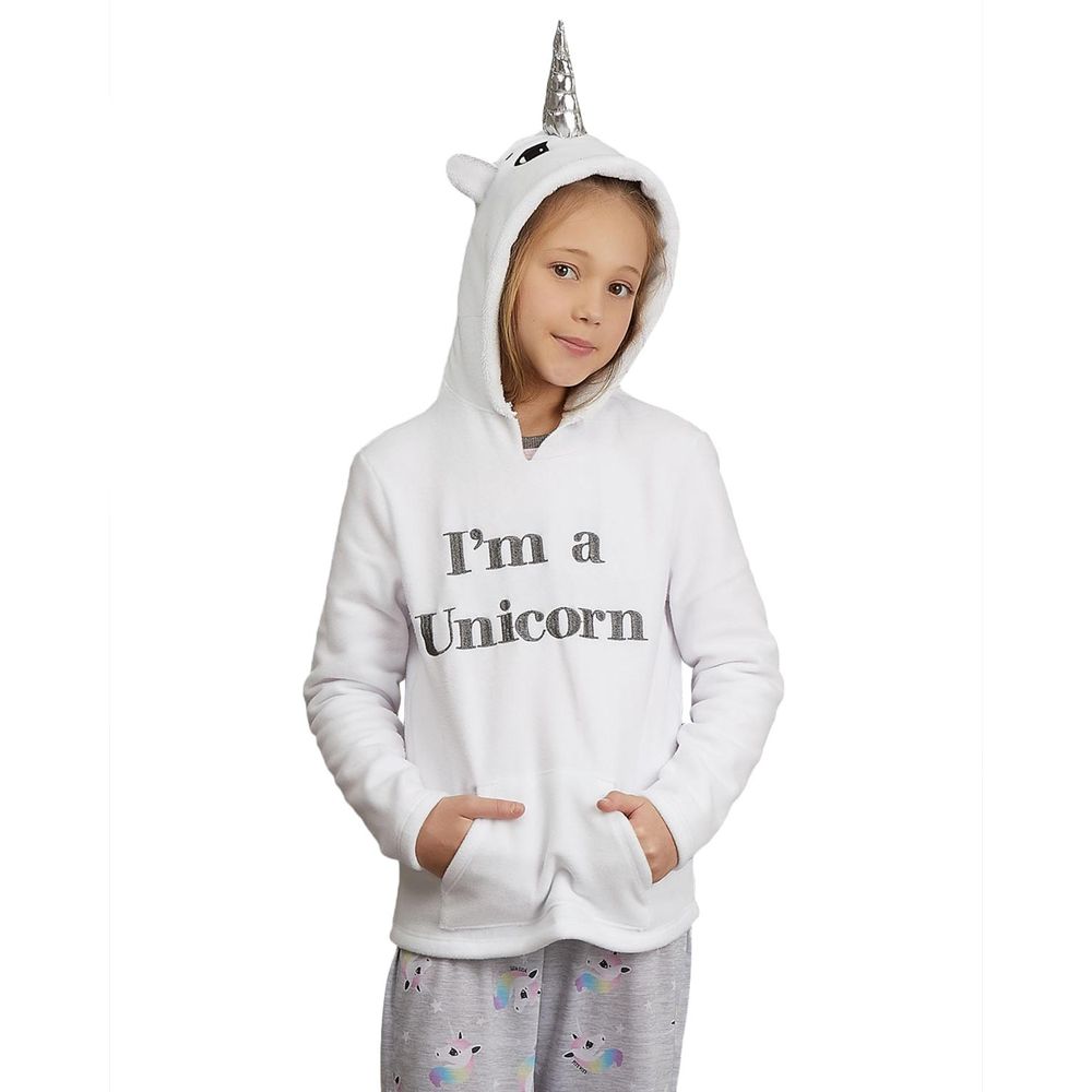 Blusa-Pijama-Infantil-Unicornio-Lua-Lua-Soft-com-Capuz