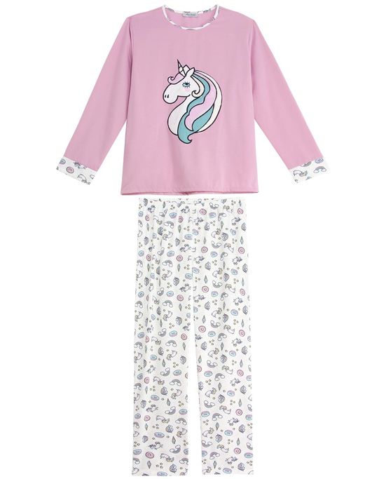 Pijama-Plus-Size-Feminino-Lua-Cheia-Flanelado-Unicornio