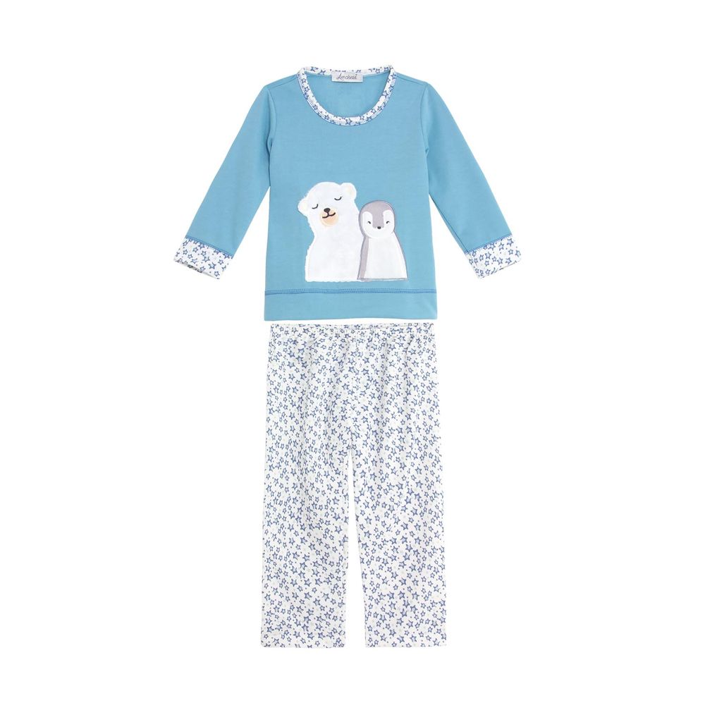 Pijama-Infantil-Lua-Cheia-Longo-Flanelado-Urso-Pinguim
