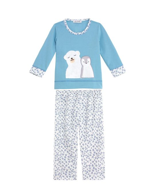Pijama-Infantil-Lua-Cheia-Longo-Flanelado-Urso-Pinguim