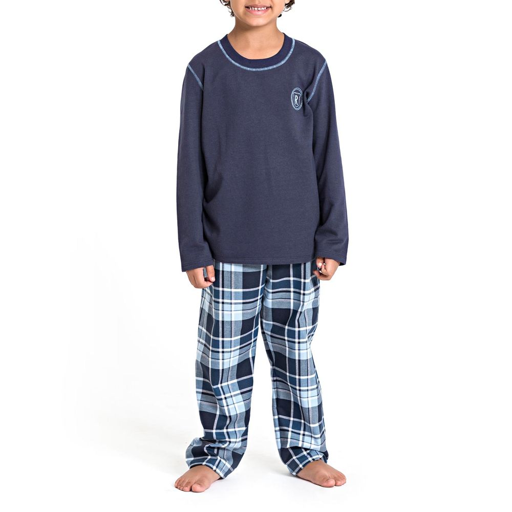 Pijama-Infantil-Masculino-Recco-Calca-Xadrez-Flanela