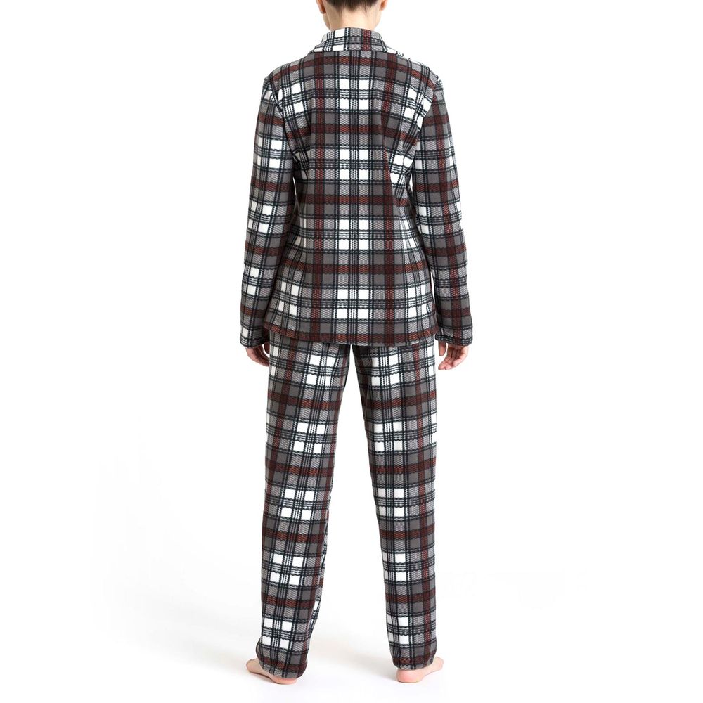 Pijama-Feminino-Recco-Longo-Soft-Aberto-Xadrez