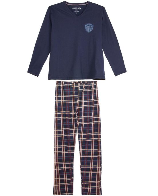 Pijama-Plus-Size-Masculino-Laibel-Calca-Xadrez