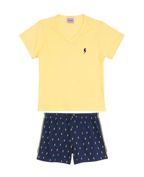 Pijama-Infantil-Masculino-Lua-Encantada-Curto-Raios
