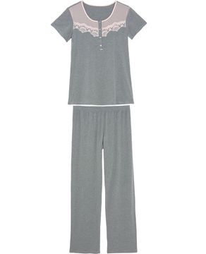 Pijama-Feminino-Recco-Semi-Aberto-Renda-Tule