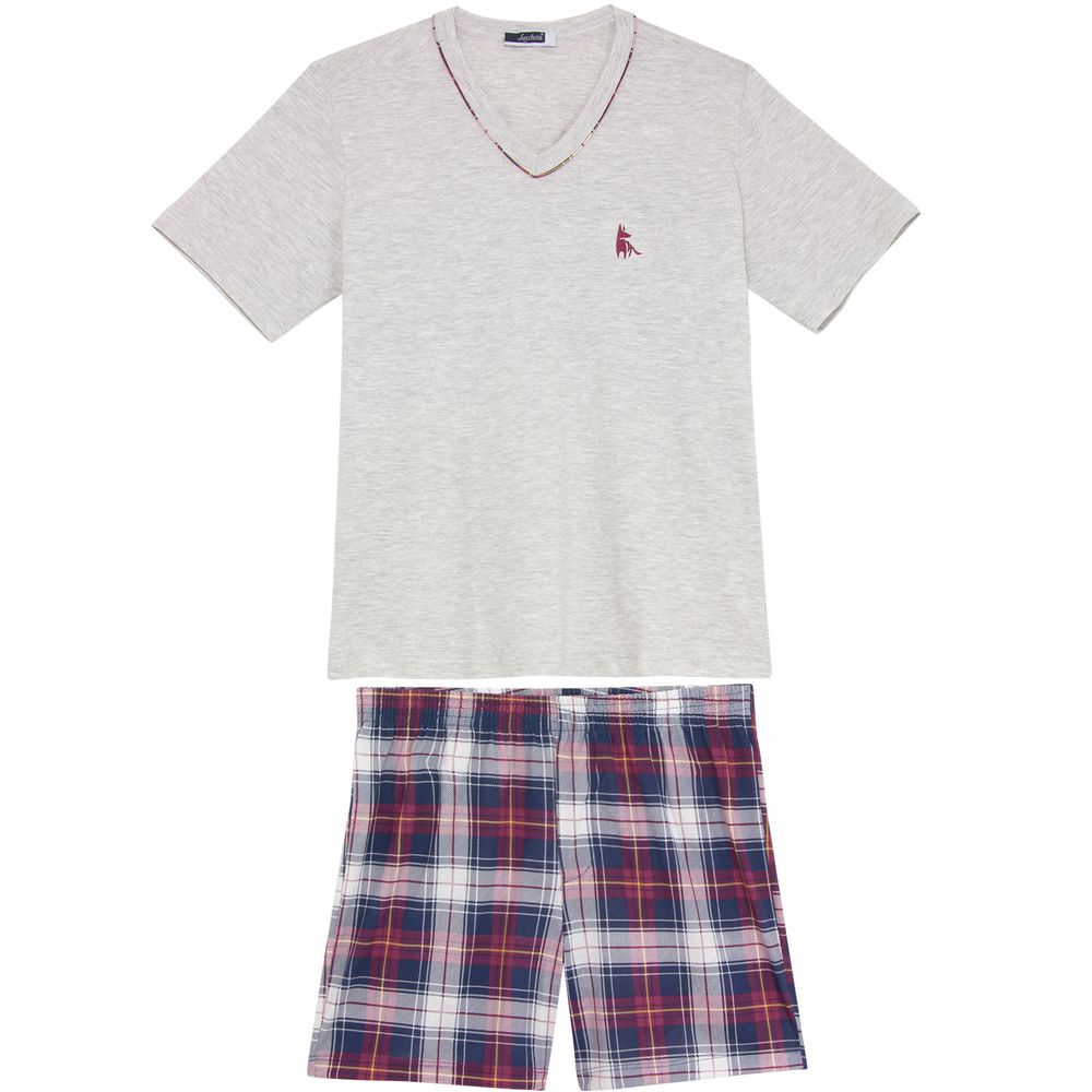 Pijama-Masculino-Lua-Cheia-Algodao-Bermuda-Xadrez