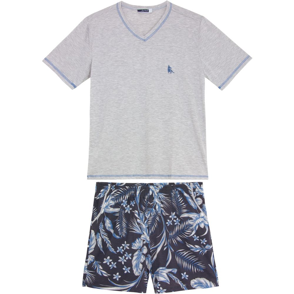 Pijama-Masculino-Lua-Cheia-Bermuda-Tropical