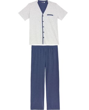 Pijama-Masculino-Lua-Cheia-Aberto-Manga-Curta-Calca