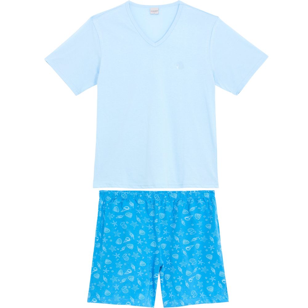 Pijama-Masculino-Lua-Encantada-Algodao-Short-Mar