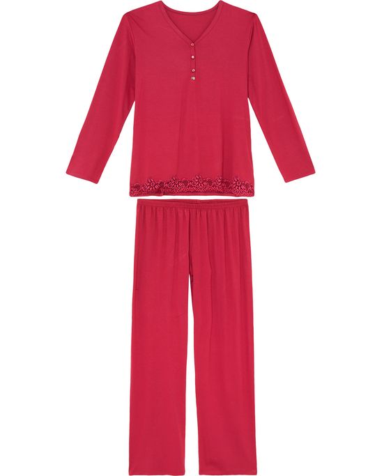 Pijama-Feminino-Recco-Longo-Viscolycra-Renda