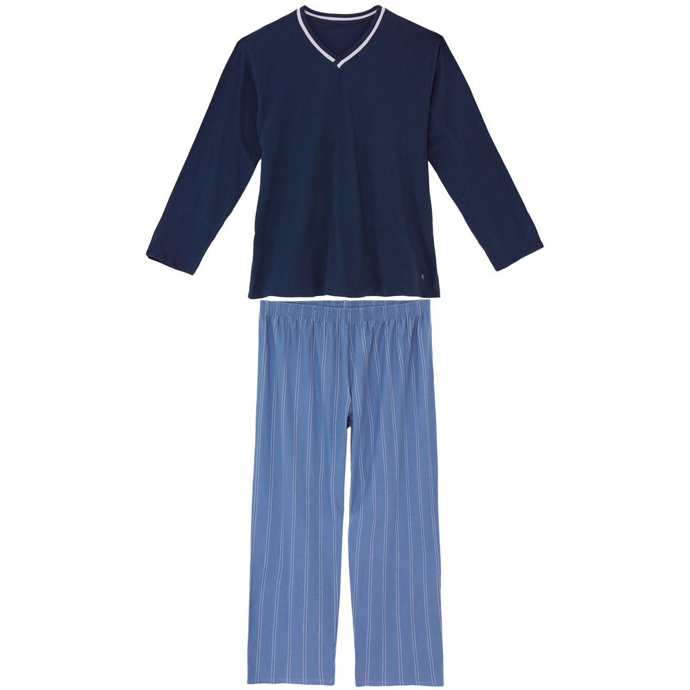 Pijama-Plus-Size-Masculino-Recco-Algodao-Calca-Listras