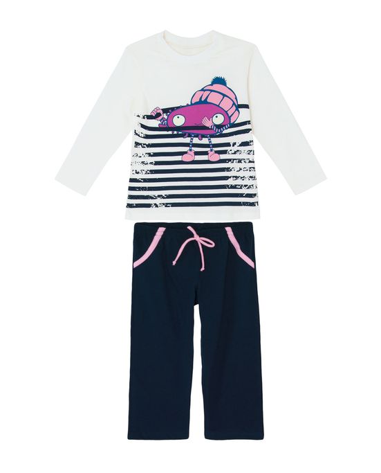 Pijama-Infantil-Feminino-Recco-Algodao-Monstro-Listras