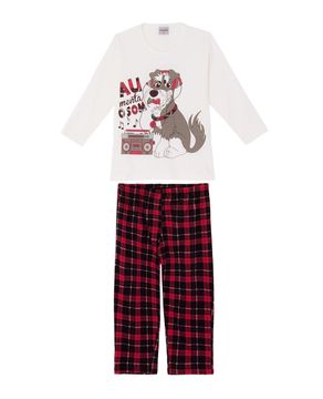 Pijama-Infantil-Masculino-Lua-Encantada-Cachorro-Xadrez