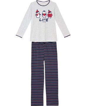 Pijama-Feminino-Lua-Cheia-Longo-Algodao-Pinguim
