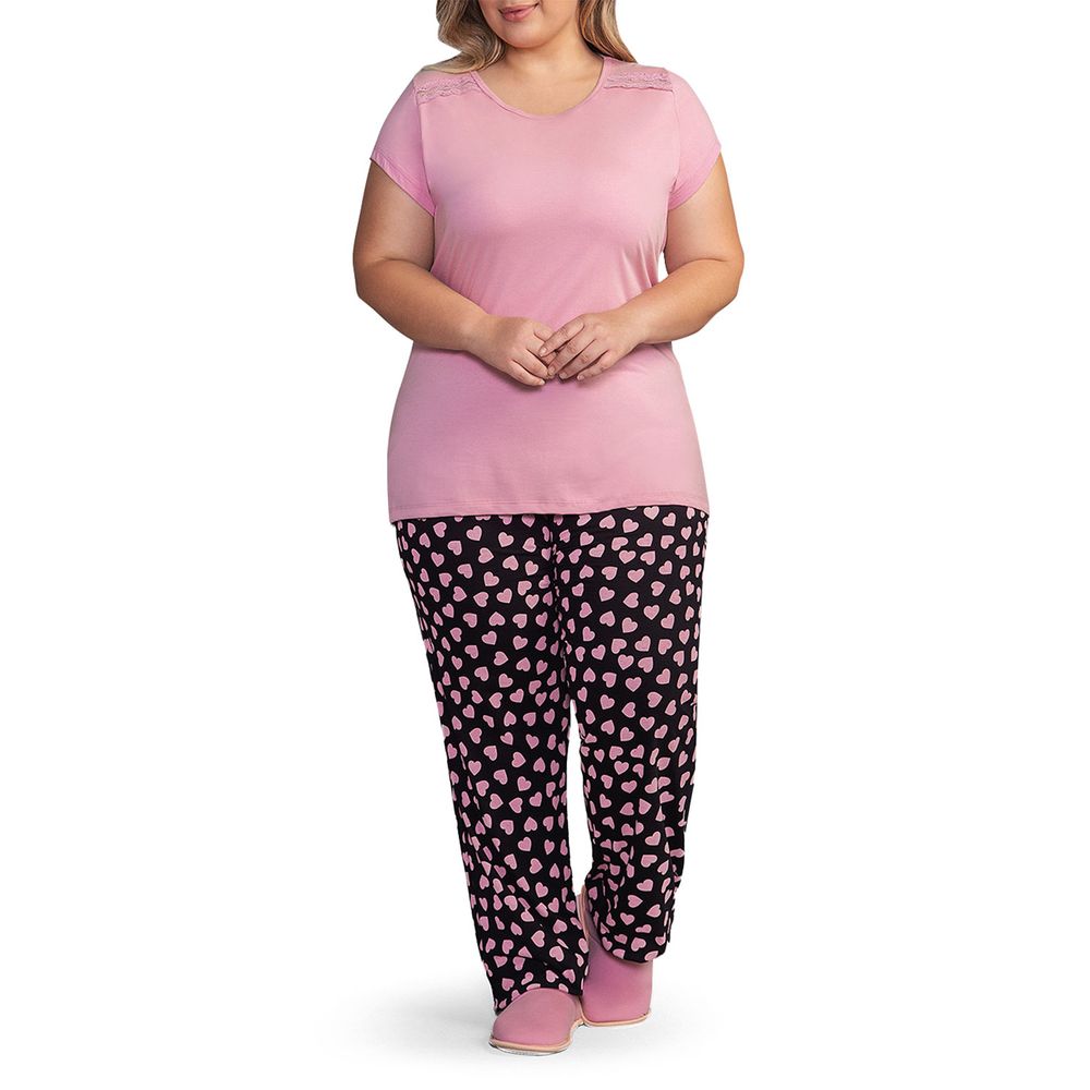 Pijama-Plus-Size-Feminino-Lua-Encantada-Coracoes