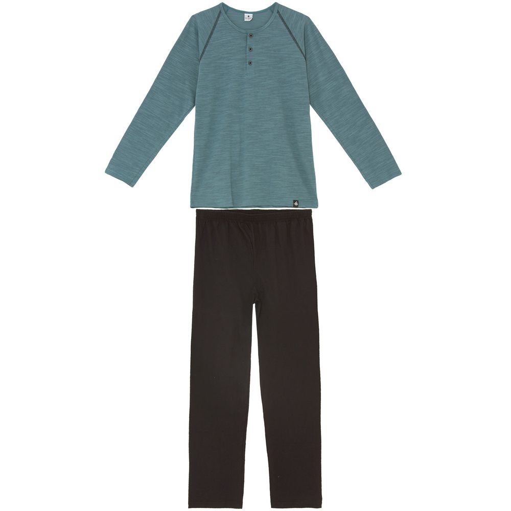 Pijama-Masculino-Toque-Intimo-Longo-Flame-Botoes