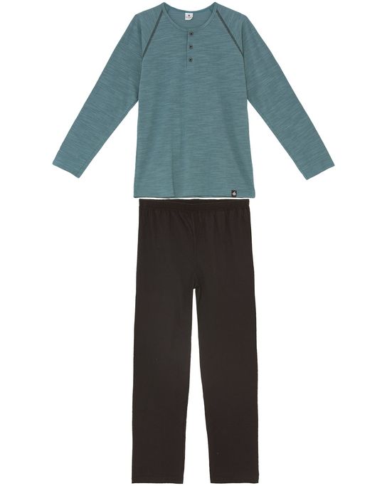 Pijama-Masculino-Toque-Intimo-Longo-Flame-Botoes