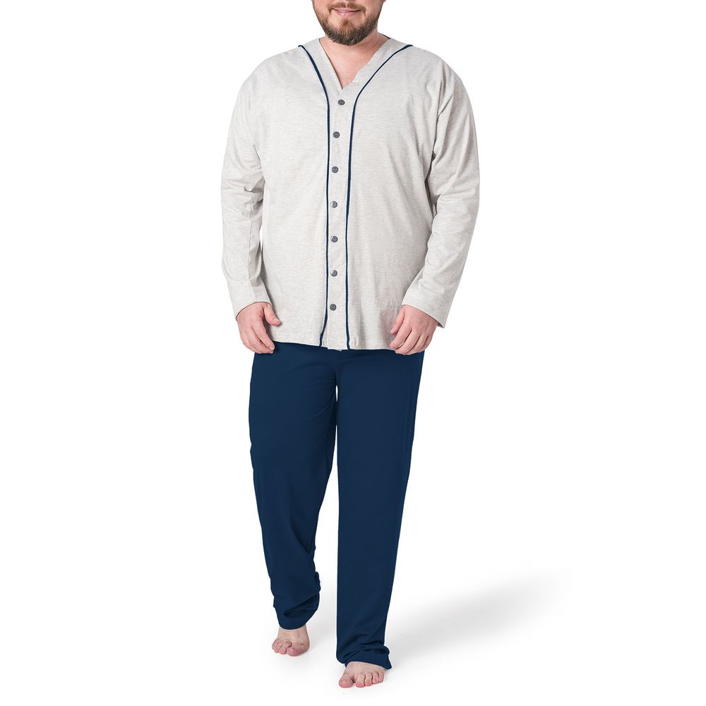 Pijama-Plus-Size-Masculino-Toque-Intimo-Longo-Aberto
