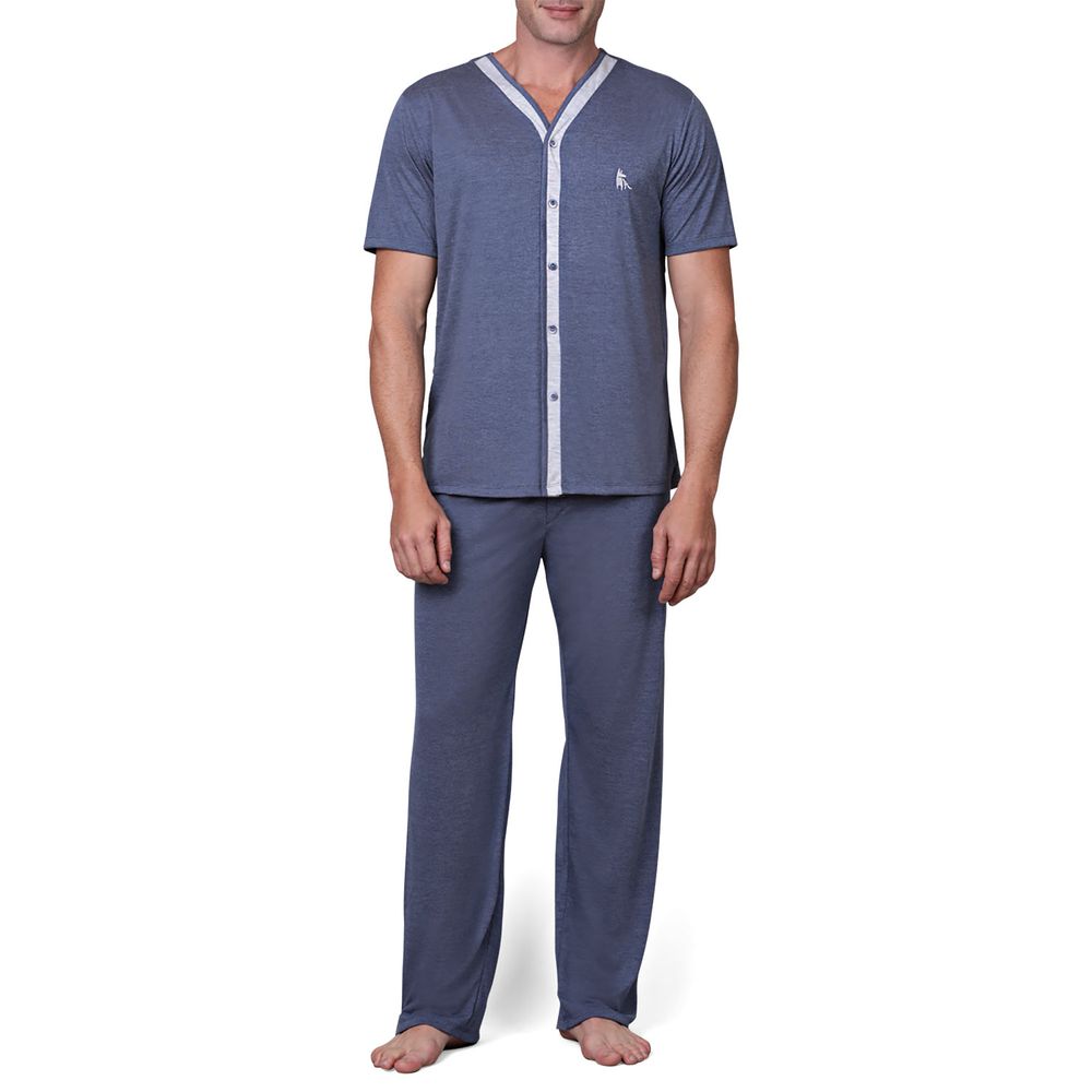 Pijama-Masculino-Lua-Cheia-Aberto-Manga-Curta-e-Calca