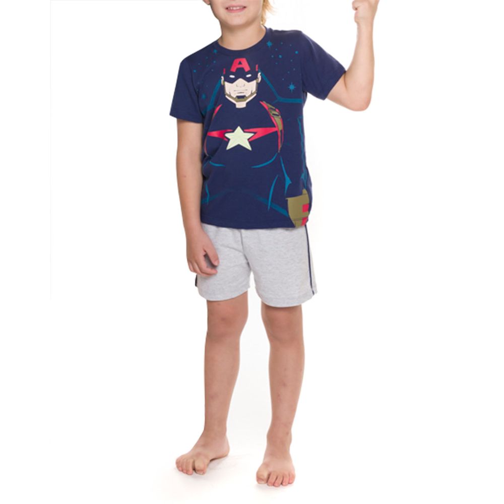 Pijama-Infantil-Masculino-Marvel-Capitao-America-Algodao